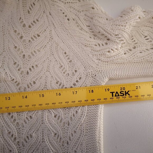 Talbots Ladies Size Medium Button Closure Beige Long Sleeve Cardigan - Picture 7 of 9